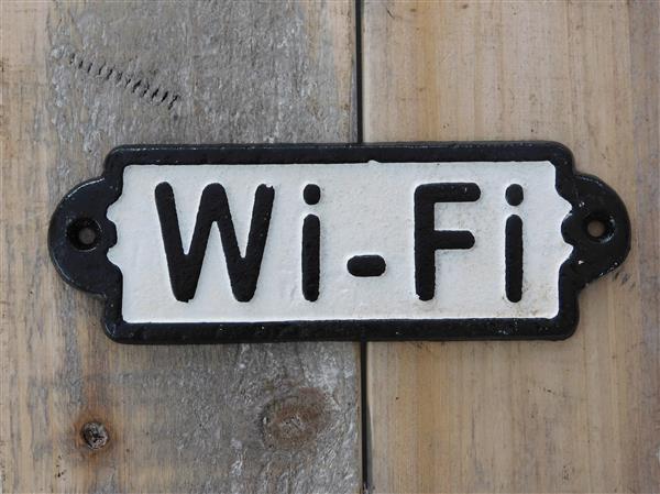 Grote foto schild gietijzer emaille wi fi internet w lan. doe het zelf en verbouw materialen en producten