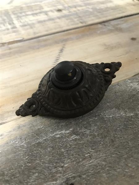Grote foto deurbel wilhelminische stijl antiek ijzer bruin doe het zelf en verbouw materialen en producten