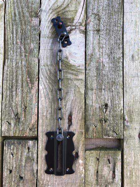 Grote foto veiligheidsketting deur hangslot ketting antidiefstal deur beveiliging. doe het zelf en verbouw materialen en producten