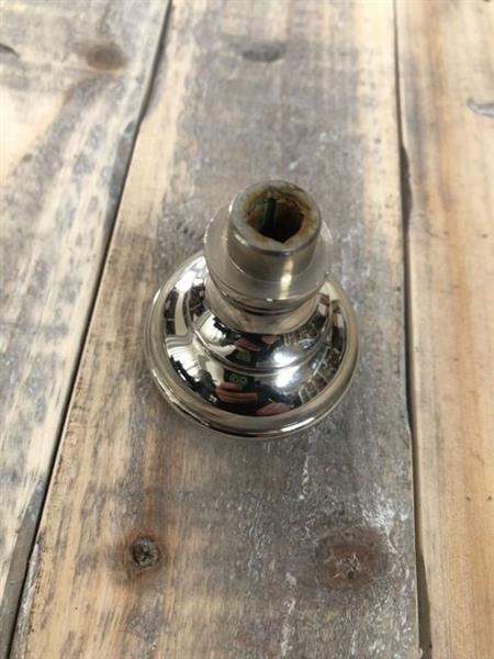 Grote foto deurknop gepolijst nikkel draaibaar. doe het zelf en verbouw materialen en producten
