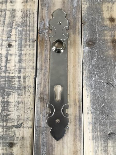 Grote foto 1 deurplaat in mat nikkel voor de voordeur pz92 cilinderslot geschikt. doe het zelf en verbouw materialen en producten