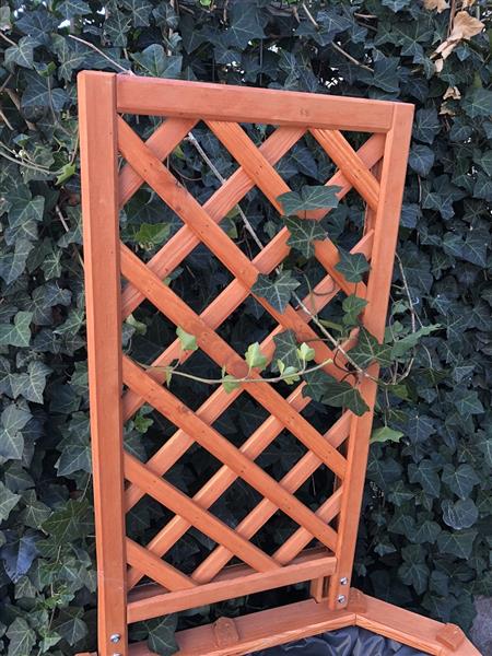 Grote foto bloembak plantenbak van massief hout met prachtig bewerkte pergola tuin en terras overige tuin en terras