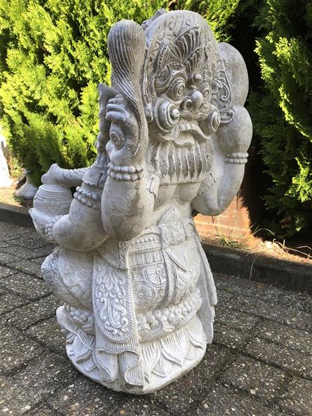 Grote foto beeld ganesha 1 de god van de wijsheid welvaart en geluk vol steen tuin en terras tuindecoratie