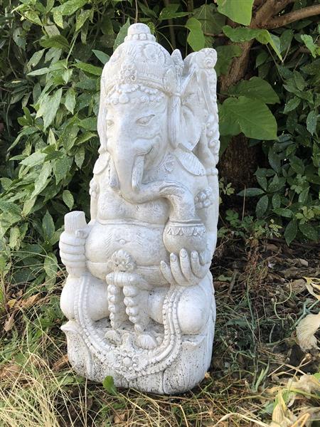 Grote foto beeld ganesha 2 een hindoestaanse god vol stenen beeld tuin en terras tuindecoratie