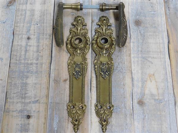 Grote foto deurbeslag antieke stijl beslag kamerdeurbeslag messing retro deurbeslag doe het zelf en verbouw materialen en producten
