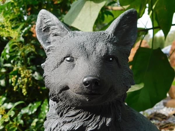 Grote foto tuindecoratie vos stenen beeld vos dierfiguren vos tuinbeelden. tuin en terras tuindecoratie