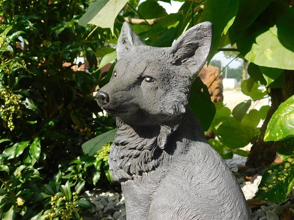 Grote foto tuindecoratie vos stenen beeld vos dierfiguren vos tuinbeelden. tuin en terras tuindecoratie