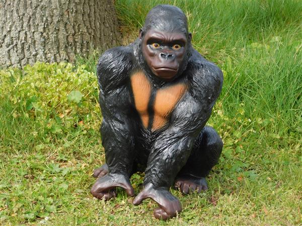 Grote foto prachtige gorilla polystone mooi om te zien. tuin en terras tuindecoratie