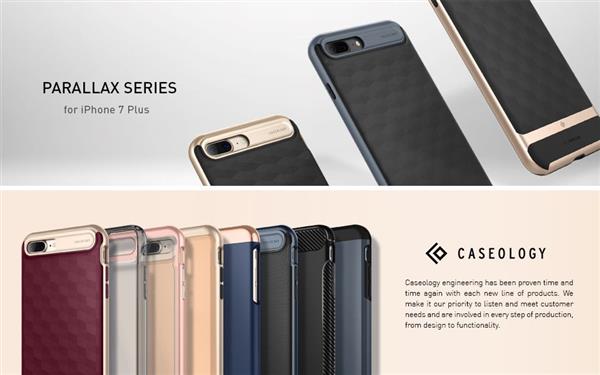 Grote foto caseology parallax series shock proof grip case iphone 7 8 plus navy blue screenprotector telecommunicatie mobieltjes