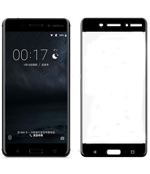 Grote foto nokia 6 tempered glass 3d design full screen coverage zwart volledige dekking telecommunicatie mobieltjes