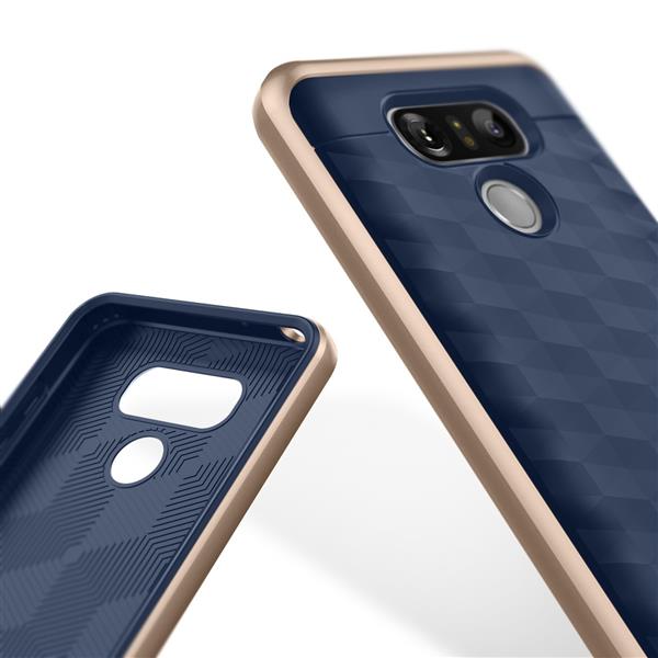 Grote foto lg g6 caseology parallax series shock proof tpu grip case navy blue telecommunicatie mobieltjes