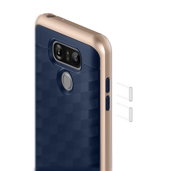 Grote foto lg g6 caseology parallax series shock proof tpu grip case navy blue telecommunicatie mobieltjes