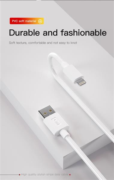 Grote foto drphone dm series lightning 8 pin oplaadkabel datakabel extra stevig 1m laadkabel voor app telecommunicatie opladers en autoladers