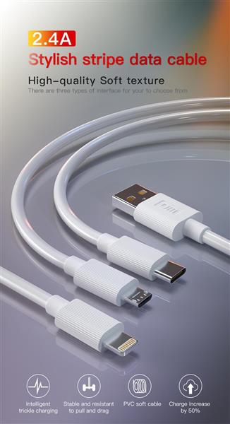 Grote foto drphone dm series micro usb 2.4a oplaadkabel datakabel extra stevig 1m laadkabel smartph telecommunicatie opladers en autoladers