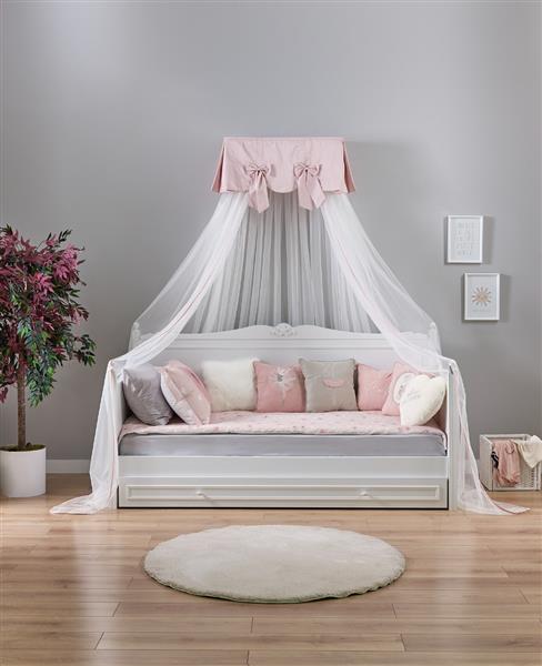 Grote foto lora kajuitbed bedbank met slaaplade wit almila antiek en kunst stoelen en banken