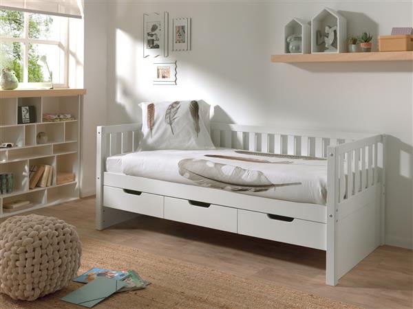 Grote foto fritz kajuitbed met lades 90x200 wit vipack antiek en kunst stoelen en banken