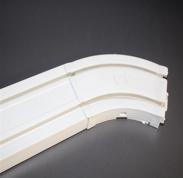 Grote foto gordijnrail kunststof hoek 2 rij 45 graden huis en inrichting gordijnen en lamellen