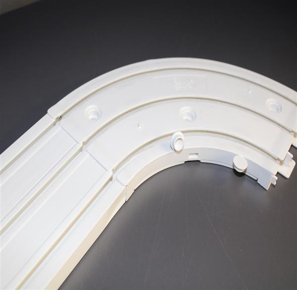 Grote foto gordijnrail kunststof hoek 3 rij 90 graden huis en inrichting gordijnen en lamellen