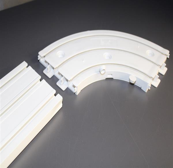 Grote foto gordijnrail kunststof hoek 3 rij 90 graden huis en inrichting gordijnen en lamellen