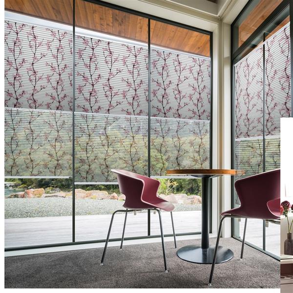 Grote foto dubbel stof pliss 20 mm mahogany serie huis en inrichting gordijnen en lamellen