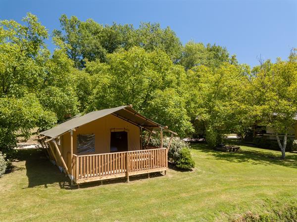 Grote foto safaritent huren op kleine campings in frankrijk vakantie frankrijk