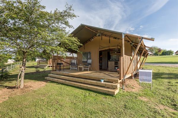 Grote foto safaritent huren op kleine campings in frankrijk vakantie frankrijk