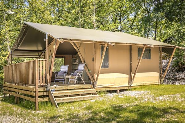 Grote foto safaritent huren op kleine campings in frankrijk vakantie frankrijk