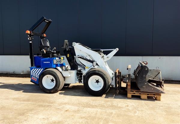 Grote foto sherpa 300 miniloader shovel met veel aanbouwdelen agrarisch shovels