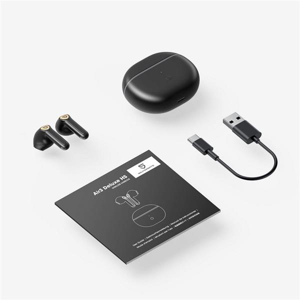 Grote foto soundpeats air3 deluxe hs bluetooth in ear oortjes zwart audio tv en foto koptelefoons