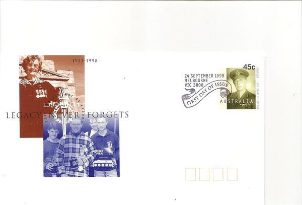 Grote foto fdc lagacy never forgets uit australie verzamelen postzegels overige