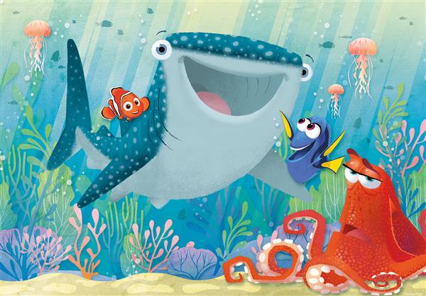 Grote foto finding dory finding nemo vlies behang kinderen en baby complete kinderkamers