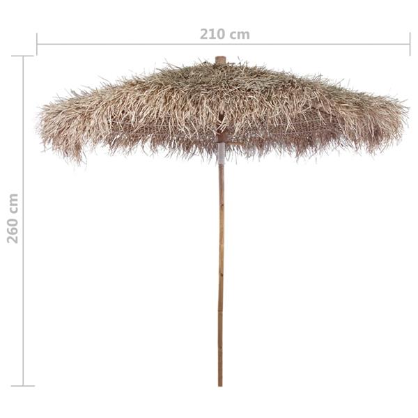 Grote foto vidaxl parasol van bamboe met dak van bananenbladeren 210 cm tuin en terras overige tuin en terras