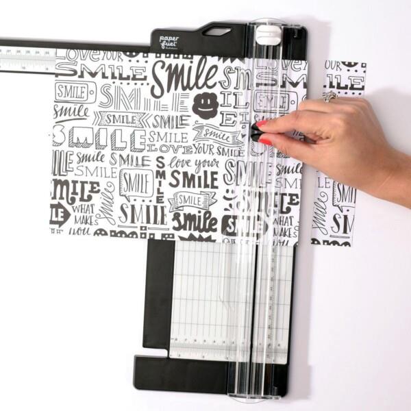 Grote foto paperfuel snijmachine papiersnijder met uitklapbare liniaal 30 5 x 11 4 cm zakelijke goederen kantoorartikelen