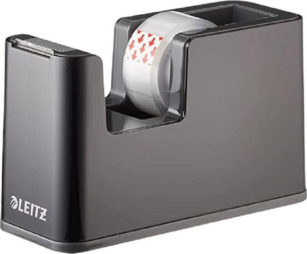 Grote foto leitz dual stevige plakbandhouder inclusief 1 rol plakband zwart zakelijke goederen kantoorartikelen