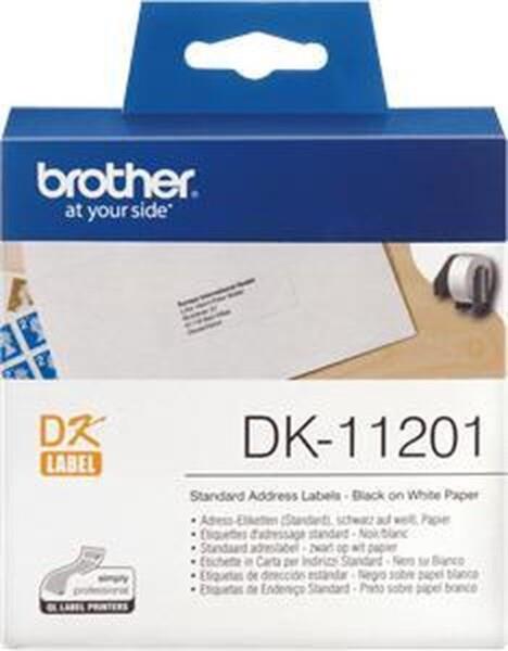 Grote foto etiket brother dk 11201 29x90mm adres 400stuks verpakking beschadigd zakelijke goederen kantoorartikelen