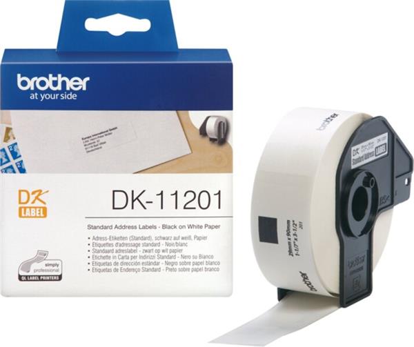 Grote foto etiket brother dk 11201 29x90mm adres 400stuks verpakking beschadigd zakelijke goederen kantoorartikelen