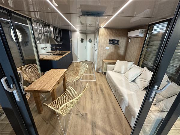 Grote foto woonboot catamaran waterhuis lakestar 1000 watersport en boten catamarans