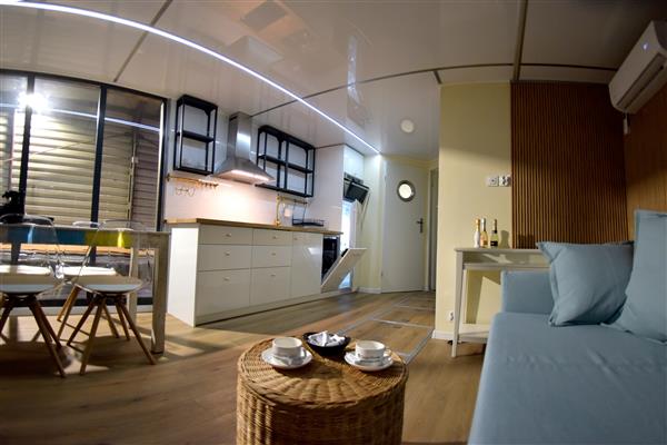 Grote foto woonboot catamaran waterhuis lakestar 1000 watersport en boten catamarans