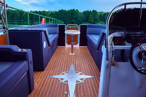 Grote foto pontonboot elektrische watertram met panelen watersport en boten speedboten