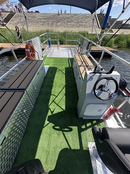 Grote foto aqarius 727 pontonboot met fietsplatform watersport en boten speedboten