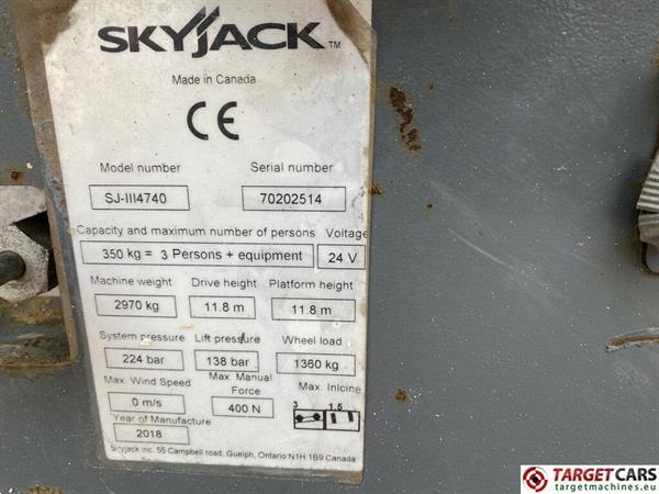 Grote foto skyjack sjiii 4740 electric scissor work lift 1380cm doe het zelf en verbouw hoogwerkers
