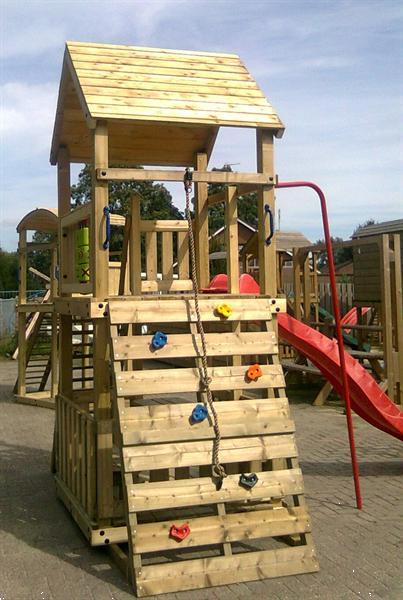 Grote foto speeltoestel met brandweerstang klimwand kinderen en baby speeltoestellen en speelhuisjes