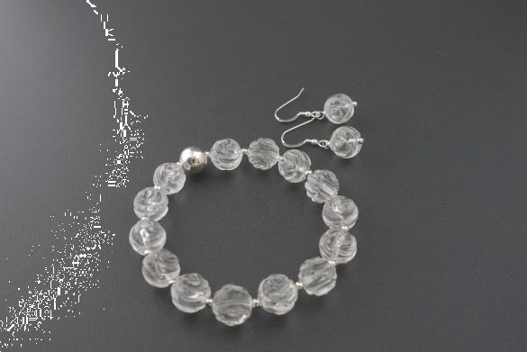 Grote foto bergkristal armbandje oorhanger set sieraden tassen en uiterlijk armbanden voor haar