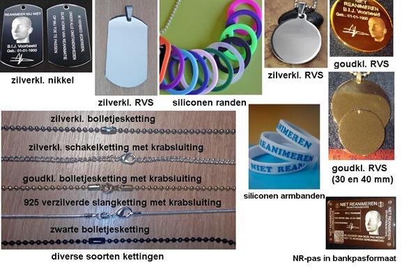 Grote foto ronde niet reanimeren penning gegraveerd rvs sieraden tassen en uiterlijk medaillons en broches