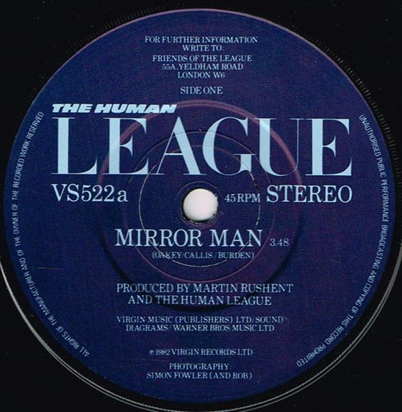 Grote foto the human league mirror man muziek en instrumenten platen elpees singles