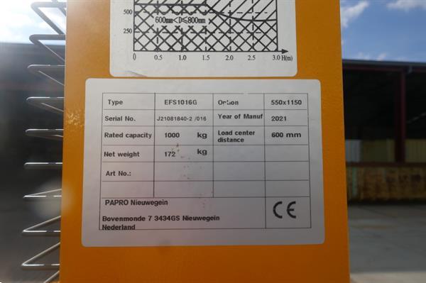 Grote foto vs 21300 stapelaar manueel bj2021 1600mm 1000kg doe het zelf en verbouw hefwerktuigen