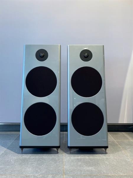 Grote foto spatial audio lab m4 silver grey metallic highend audio speakers usa originals muziek en instrumenten speakers