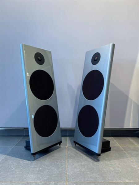 Grote foto spatial audio lab m4 silver grey metallic highend audio speakers usa originals muziek en instrumenten speakers