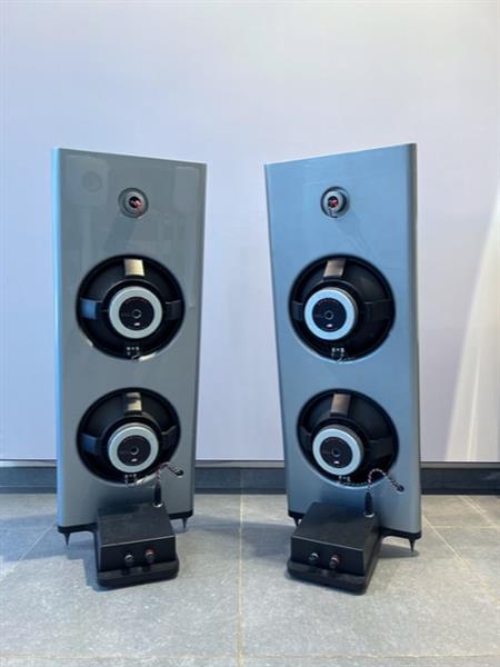 Grote foto spatial audio lab m4 silver grey metallic highend audio speakers usa originals muziek en instrumenten speakers