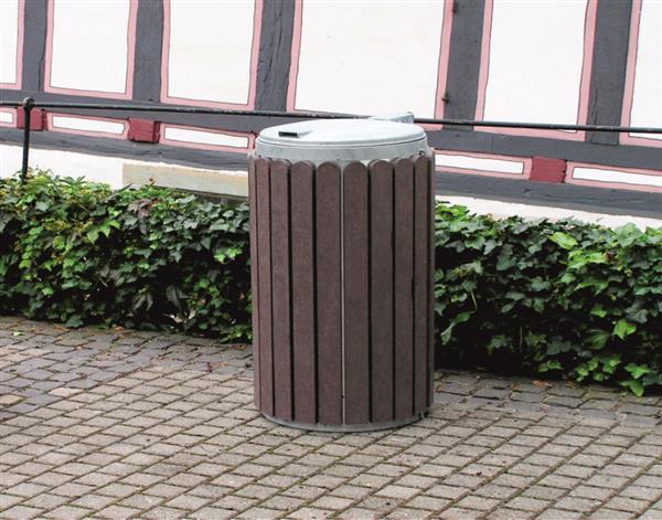 Grote foto kunststof bank hl bruin zwart tuin en terras tuinmeubelen